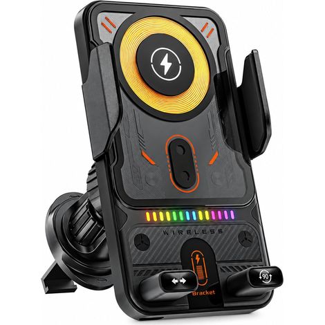 Support Téléphone Chargeur Sans Fil Voiture 15W, Support de Charge à Détection Automatique (1/5)