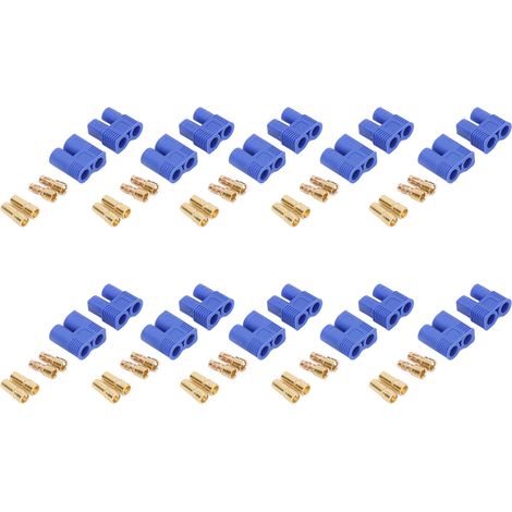 10 ensembles connecteurs batterie EC3 anti-inversion dorés laiton mâle femelle prise banane pour véhicule électrique (1/5)