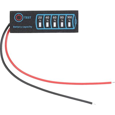 Indicateur de batterie LED à 3 couleurs, moniteur de batterie pour batteries lithium-fer-phosphate ternaires (LiFePO4) DC5-3