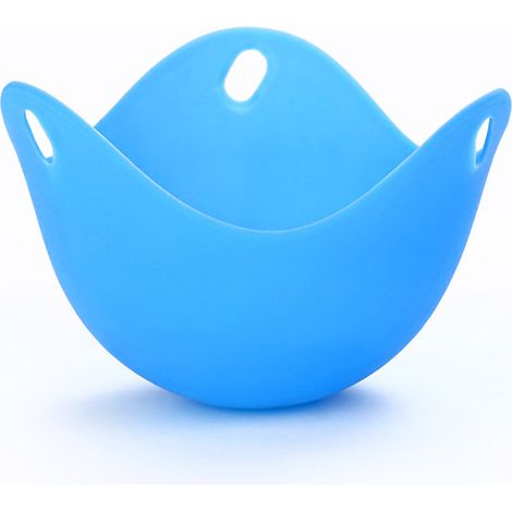 4 pièces de moules à vapeur pour œufs, chaudière à œufs en silicone à haute température, cuiseur à vapeur pour œufs domestiques (bleu) (1/2)