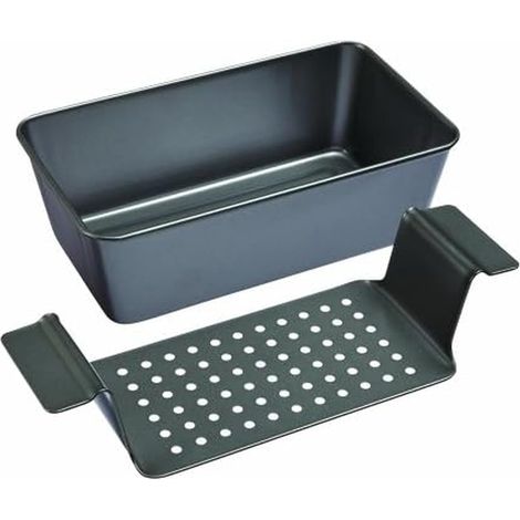 Moule À Pain De Viande - Avec Insert Percé Pour Égouttage - Acier Au Carbone Antiadhésif - 12,2 Pouces - Lot De 2 (1/5)