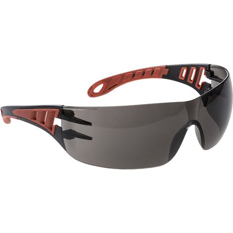 Portwest – Lunettes de protection pour soudure – Polycarbonate résistant aux rayures – Monture en nylon – Couleur noir/gris – Marquage EN166 1, FT