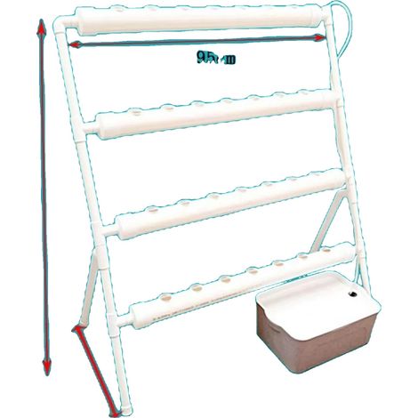 Kit de culture hydroponique, 36 trous, tuyau en PVC, 95 45 100 cm, 220V/50HZ, ouverture de 32 mm (1/5)