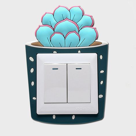 Autocollant lumineux souple à colle pour interrupteur, décoration pour salon et chambre à coucher. Saussurea Involucrata