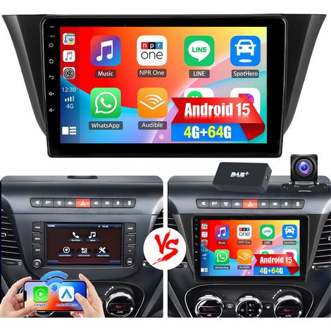 Autoradio 9 pouces 32/64 Go pour Iveco Daily 2014-2021 Android 15 Apple CarPlay Navigation GPS FM - 4+64G DAB+ CAM
