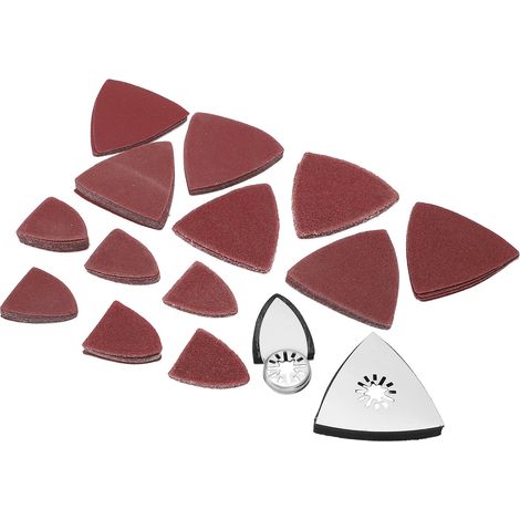 Kit de patins de ponçage pour outil oscillant, accessoires triangulaires pour les doigts, grains 60, 80, 120, 180 et 240 (1/5)