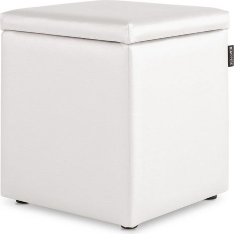 Puff Cubo Arcón Polipiel Blanco 1 UNIDAD Blanco