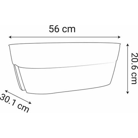 EDA OSAKA Pflanzgefäß Cavalier, 19,5 l, Anthrazitgrau, für Balkone und Geländer