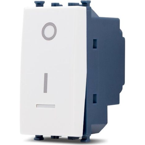 Frutti elettrici compatibili con supporti Vimar Arké bianco interruttore presa pulsante schuko deviatore Inter. bipolare retroilluminabile