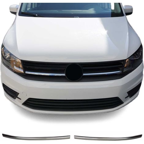 Moulure de Grille de Calandre Compatible avec VW Caddy 2015-2020, Garniture Baguette de Calandre en Acier Inoxydable Argent (1/5)