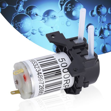 Selbstansaugende Mikro-Peristaltikpumpe mit rechtwinkligem Anschluss und Silikonschlauch für Experimente (12 V) (1/5)