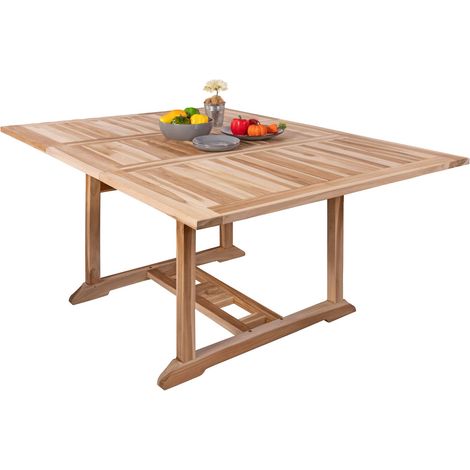 Teak Gartentisch eckig ausziehbar 120 - 170 cm x 120 cm Madera (1/5)