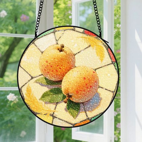 Suspension en vitrail, attrape-soleil unique coloré, décoration maison fenêtre, cadeau Fête des Mères, Fête des Pères pour femme, homme 15 cm (1/5)
