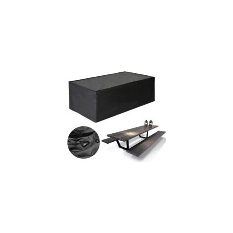 Housses de Meubles 213x132x74cm, Housse Salon de Jardin Imperméable, Housse de Protection Meubles Couverture de Jardin pour Table, Canapé, Inclinable, Chaises, Noir (1/5)
