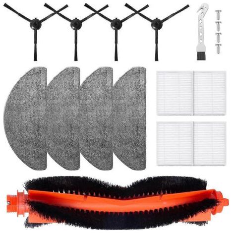 BARKBUSTERS Pièces de rechange pour aspirateur robot Honiture V8 Pro et Lubluelu L20 : brosse latérale principale, filtre HEPA et lingette de nettoyage. (1/5)