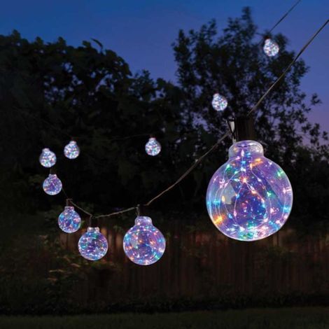 4.5m Set of 10 Connectable Galaxy Festoon Firefly String Lights with Multi-Coloured LEDs (1/4)