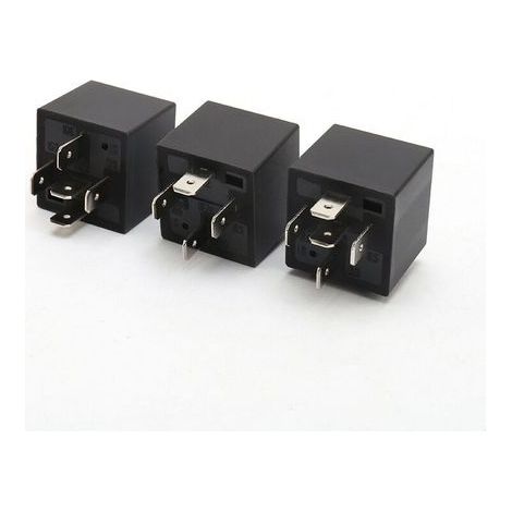 Relais pour véhicules à énergie nouvelle 40A/30A 12V relais 4 broches 5 broches avec boîte à fusibles rétroéclairée, 12V, quatre broches 40A. (1/4)