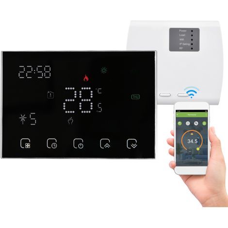 Termostato inteligente programable con pantalla táctil LED, conectividad Wi-Fi y compatible con Google Home para calderas de gas. (1/5)