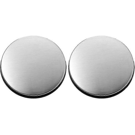 Lot de 3 cache-trous pour robinet d'évier de cuisine, couvercles pour distributeur de savon (argenté) (1/3)