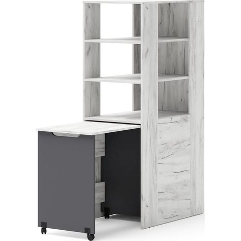 Schreibtisch mit Regal Samoa/Fuji – für kleines Zimmer, Studio und Jugendzimmer