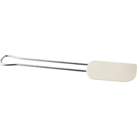 Dr. Oetker Professional Quality Kitchen Tools Dr.Oetker Spatola per Dolci con Manico in Acciaio Inossidabile e Parte Funzionale in Silicone (Colore: Bianco/Argento), quantità: 1 Pezzo, Panna, 26cm (1/4)