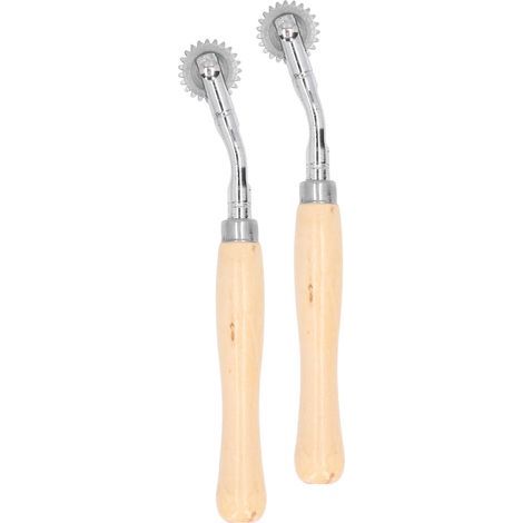2 Pièces Roue de Traçage, Entretoise de Marquage de Point Professionnelle Roue de Traçage de Point D'aiguille en Cuir avec Rouleau en Acier Inoxydable pour L'artisanat du Cuir, (1/5)