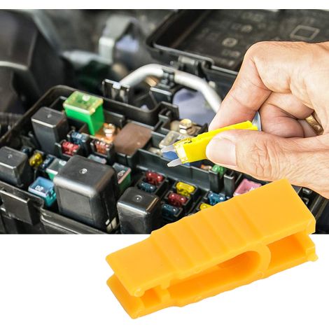 Boîte de 301 fusibles en aluminium de petite à moyenne taille avec clip jaune pour voitures, bateaux, camions, SUV et applications automobiles. (1/5)