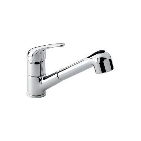Emmevi 9065 Ambra Miscelatore Monocomando con doccetta estraibile e bocca girevole Antracite
