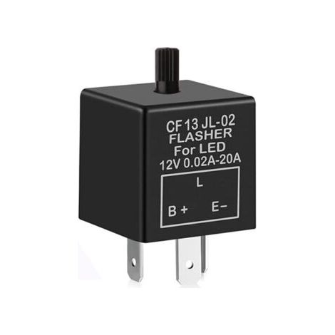 Green Mobility-Relais Clignotant Electronique 12V 3 Broches Reglable Pour Voiture Moto 0 1w A 150w (1/4)