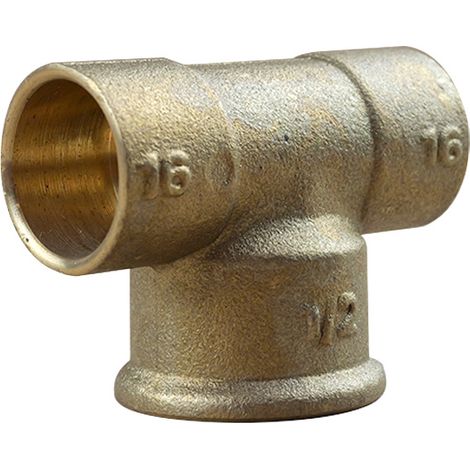 Té égal Femelle 130 GCU 1/2" (15/21) - Tube Cuivre Ø16 - Arcanaute (1/3)