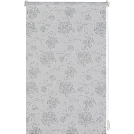 Gardinia EasyFix Rollo bestickt silber 100 x 150 cm (1/3)