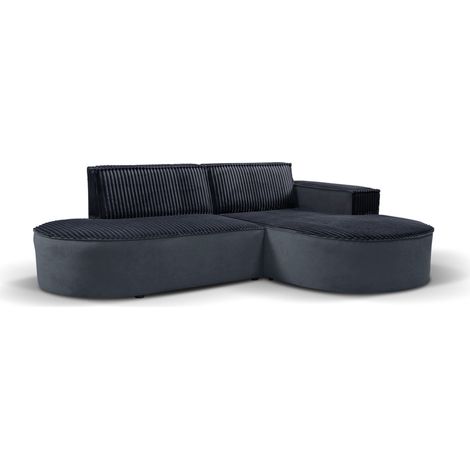Modernes L-förmiges Designer-Ecksofa Modena Soft Schwarz Rechts (1/2)