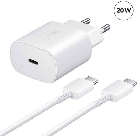 Chargeur Rapide 20W - Yuan Yuan - iPhone 15 6.1\" - USB-C - Câble 1M - Blanc (1/4)