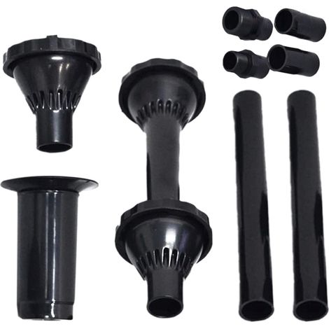 25 x 15 x 6,5 cm 9Pcs Kit de Buse de Fontaine, 3 Options de Buses, Différents Effets de Fontaine, Noir, Plastique