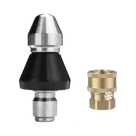 Machine de nettoyage, buse d'égout, buse de 1/4 pouces, tuyau d'arrosage, accessoires de nettoyage de drague (1/4)