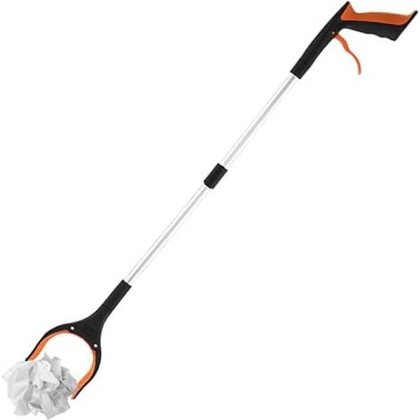 Pince De Préhension - Aluminium - Manche Rétractable 83 Cm - Rotation 90° - Pour Ramassage Déchets Jardin Parc Maison - 1 Pièce (1/5)