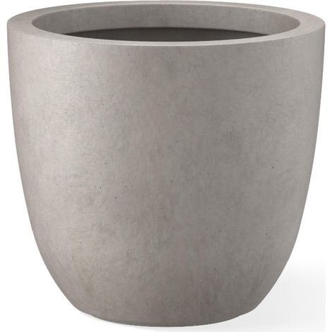 Kante Jardinière d'extérieur Ronde légère et Durable en béton Chamois 45,7 cm de Large (1/5)