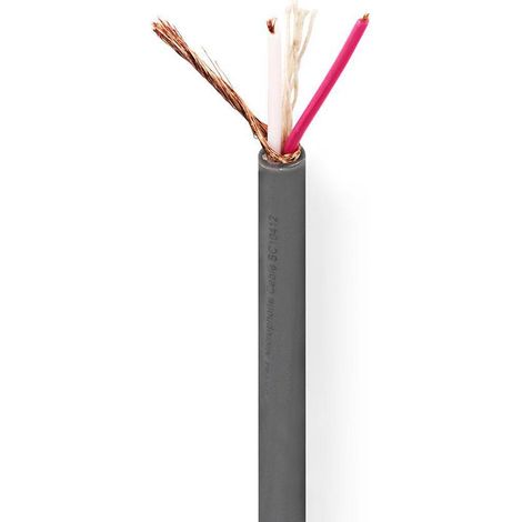Cable de microfono 2 x 023 mm cobre 1000 m redondo pvc gris oscuro bobina
