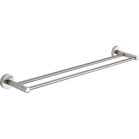 Mexen Remo doppelter Handtuchhalter, gebürsteter Nickel - 7050725-97 (1/2)