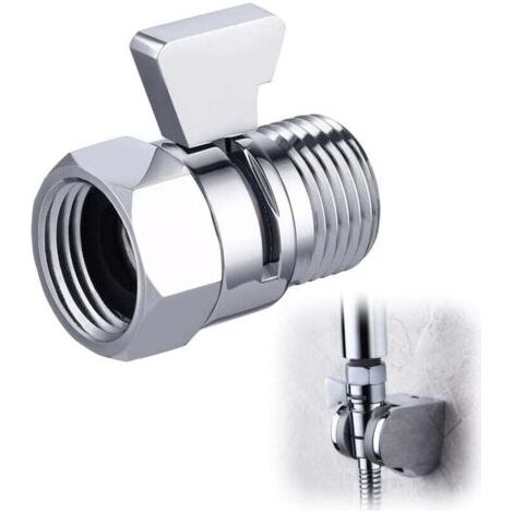 Duschkopf-Absperrventil Eckventil Brausestopper G1/2 Messing poliert Chrom, K1140B3-CH