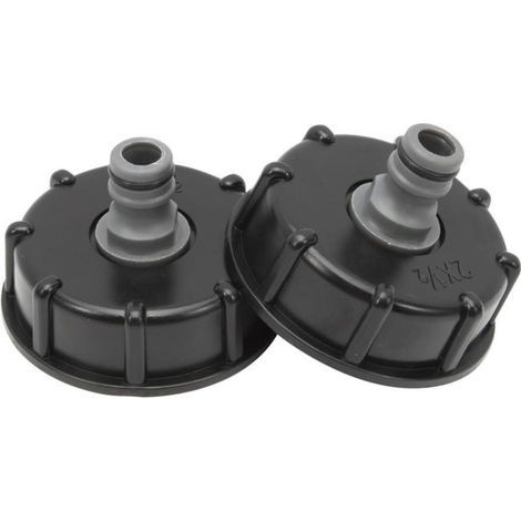 Lid for IBC S60x6 tank, fitting for 1000 L tank, 60 mm (1/2 inch) diameter outlet fitting, 1/2 inch garden hose (1/5)