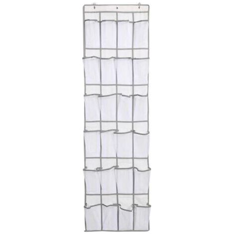 2 pièces Range Chaussures à Suspendre sur la Porte, Sac de Rangement Suspendu avec 24 Poches, Rangement de Chaussures Suspendu, Organiseur de Suspension Multifonction pour Chambre à Coucher (1/3)
