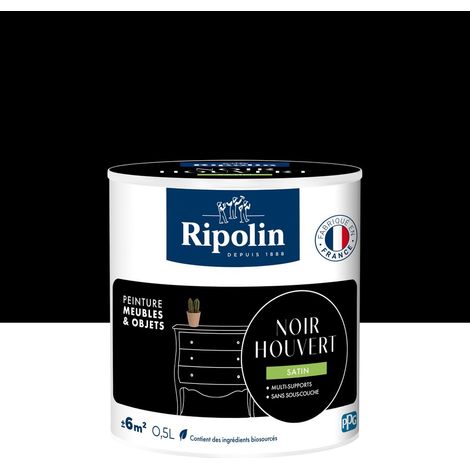 Peinture Meuble & Objet - Satin - 0,5L - Noir Houvert - Ripolin (1/5)