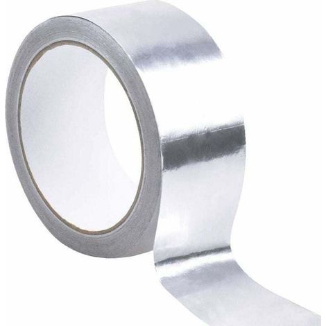 Silbernes Aluminiumfolienband – 1 mm x 50 mm x 20 m, wasserdichtes Dichtungsband, hochtemperaturbeständiges Verstärkungsband für Lüftungskanäle (1/4)