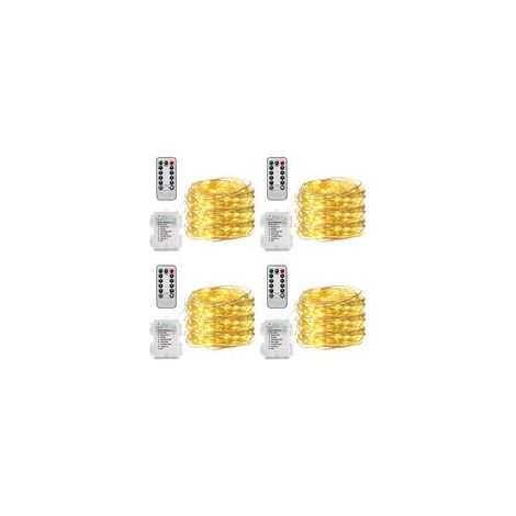 Guirlande lumineuse extérieure de 4 pièces, 5 m, décorations de Noël, éclairage d'ambiance chaleureux pour jardin (1/5)