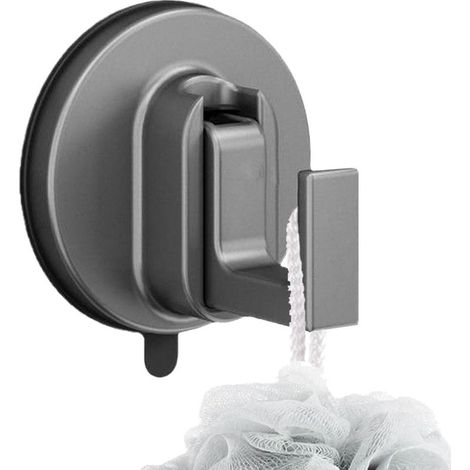 Suction Cup Hook No Drill Hanger for Cabinet, Non Damaging Storage with 15lbs Capacity, Heavy Duty Wall Hooks for Bathroom Kitchen Closet Door Clothes Coat Towels Dorm Room Apartment, 2.76x2.36 Inch (1/5)