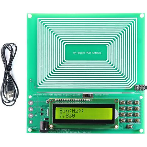 Generador de ondas de pulso de resonancia Schumann de frecuencia ultrabaja, ajustable de 0,001 Hz a 200 kHz, 7,83 Hz (1/2)