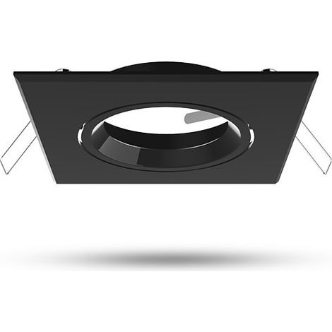 Support plafond carré orientable noir 82 x 82 mm Miidex Lighting® (1/4)