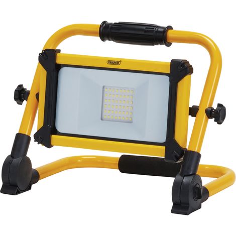 Draper 30W 3300 Lumen Rechargeable Folding Site Light – 230V, Portable Work Light with Adjustable Folding Design