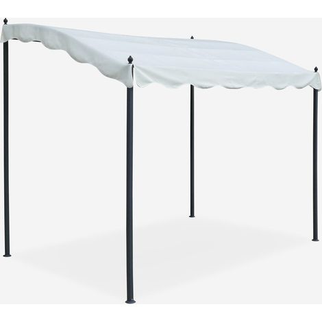 Pavillon 3x2 Meter Garten Stahl Café Hotel Pergola - Schwarz